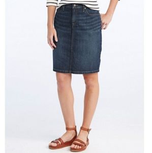 L. L. Bean Favorite Fit Denim Skirt 6 Petite